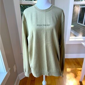 Blind Rooster Light Sage Green Chiller Than Most Crewneck Sweatshirt Size Large